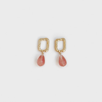 stone earrings #2 (inca rose)